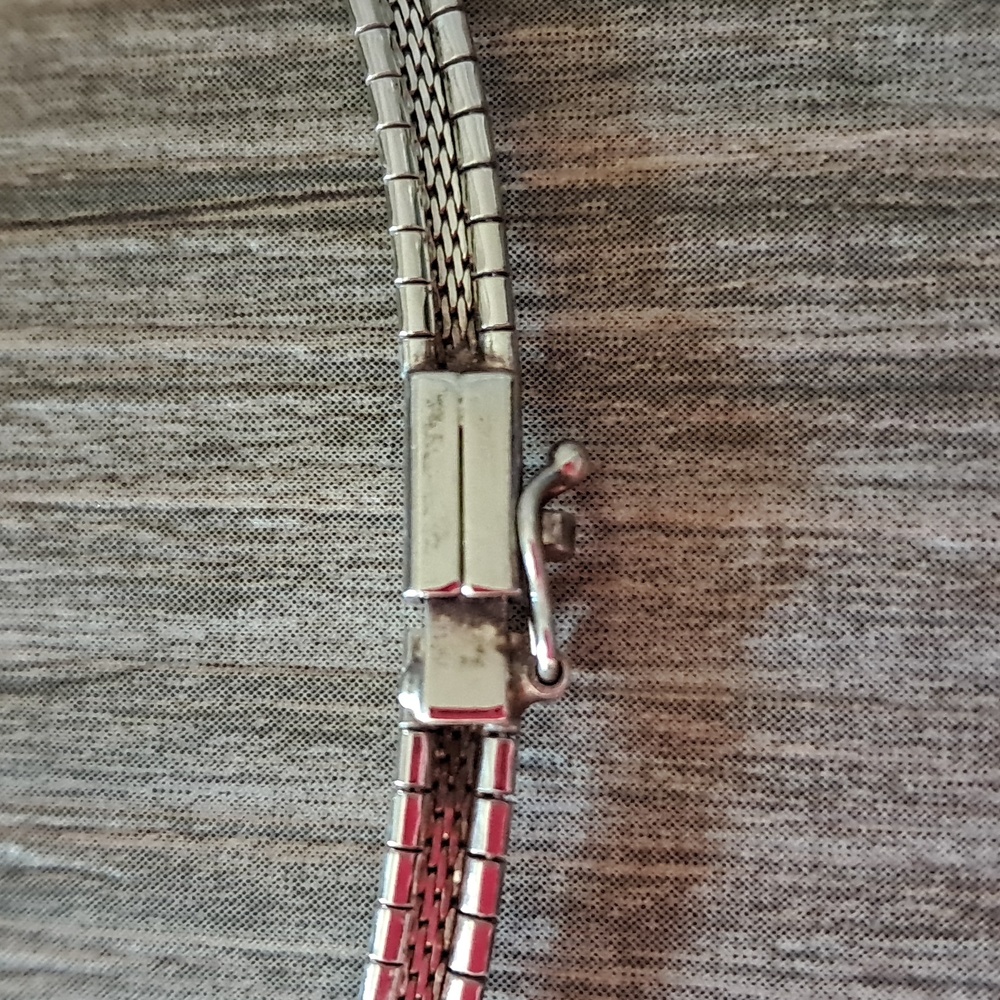 Sterling Silver Heart Locket Choker - Picture 6 of 8
